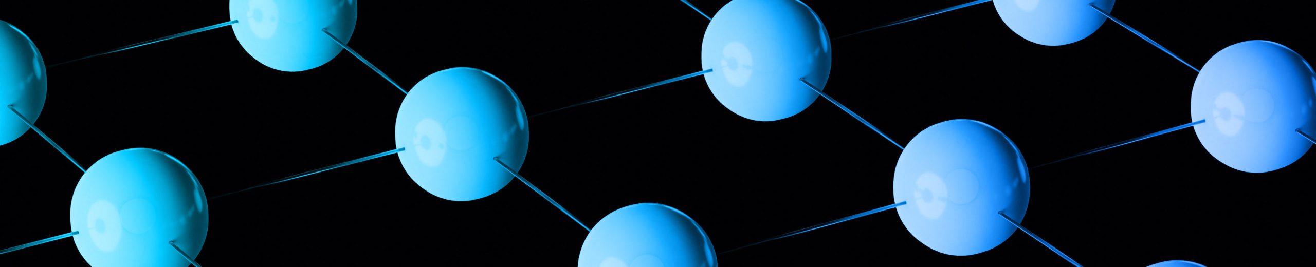 a connection of spheres connected by wires
